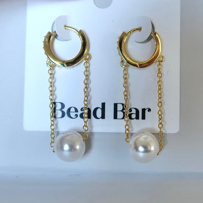 Chain link pearl drops